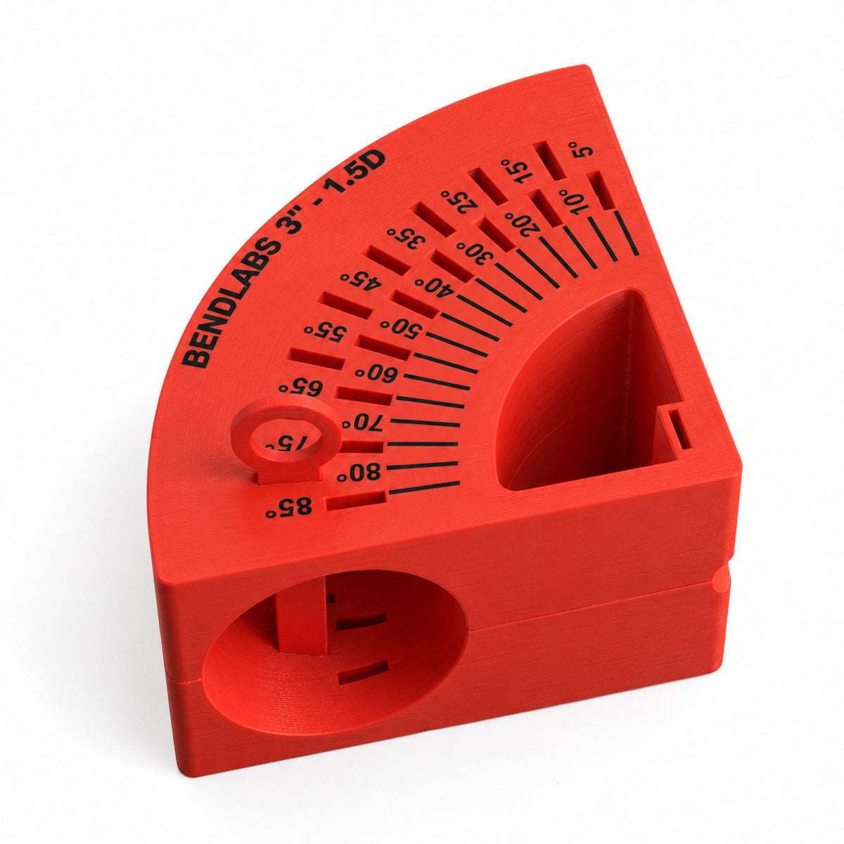 Angle scale on the V2 mitre jig, 5 to 85 degrees in two staggered rows