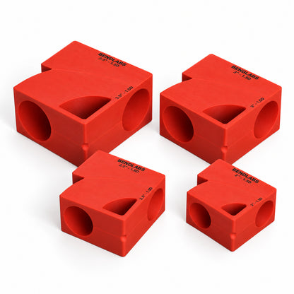 Straight merge marking blocks for 1.5D bends in four tube sizes