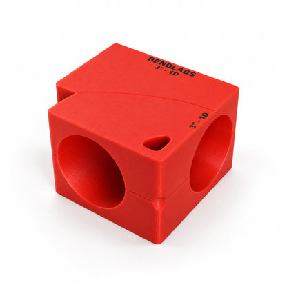 Straight merge marking block for 3 inch 1D bends