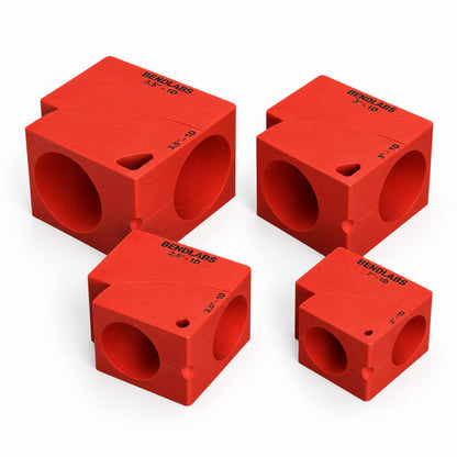 Straight merge marking blocks for 1D bends in four tube sizes