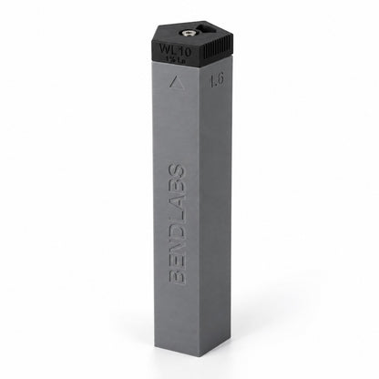 Tungsten holder tube with a black lid marked WL10, 1% lanthanated