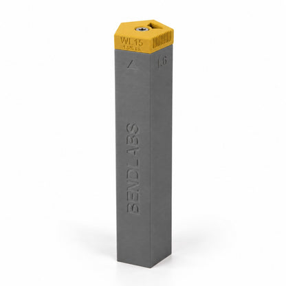 Tungsten holder tube with a gold lid marked WL15, 1.5% lanthanated