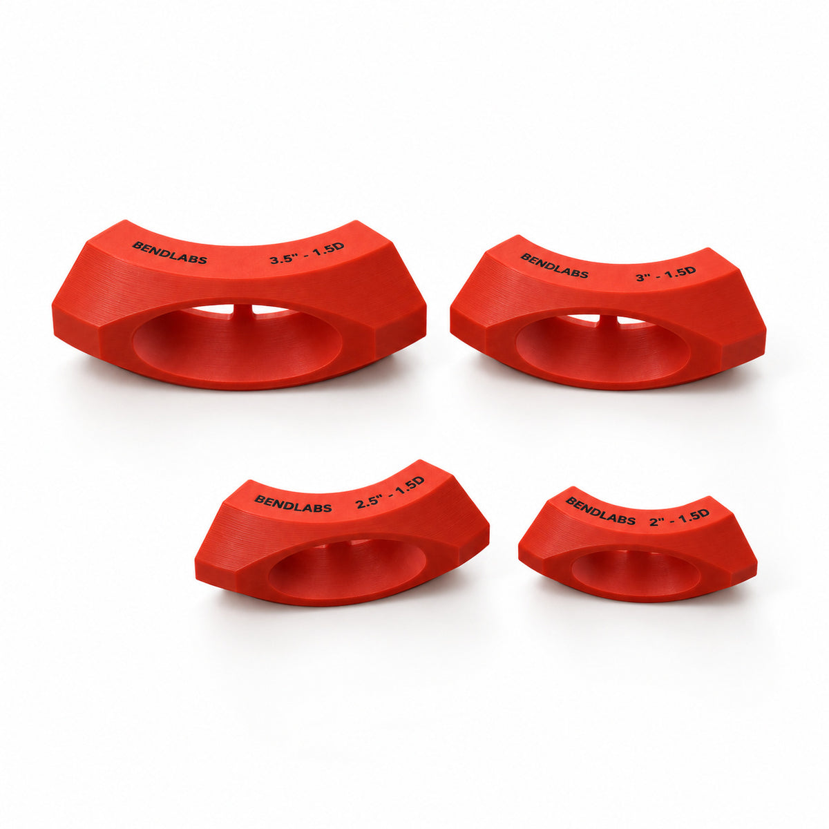 X pipe marking jigs for 1.5D bends in four tube sizes