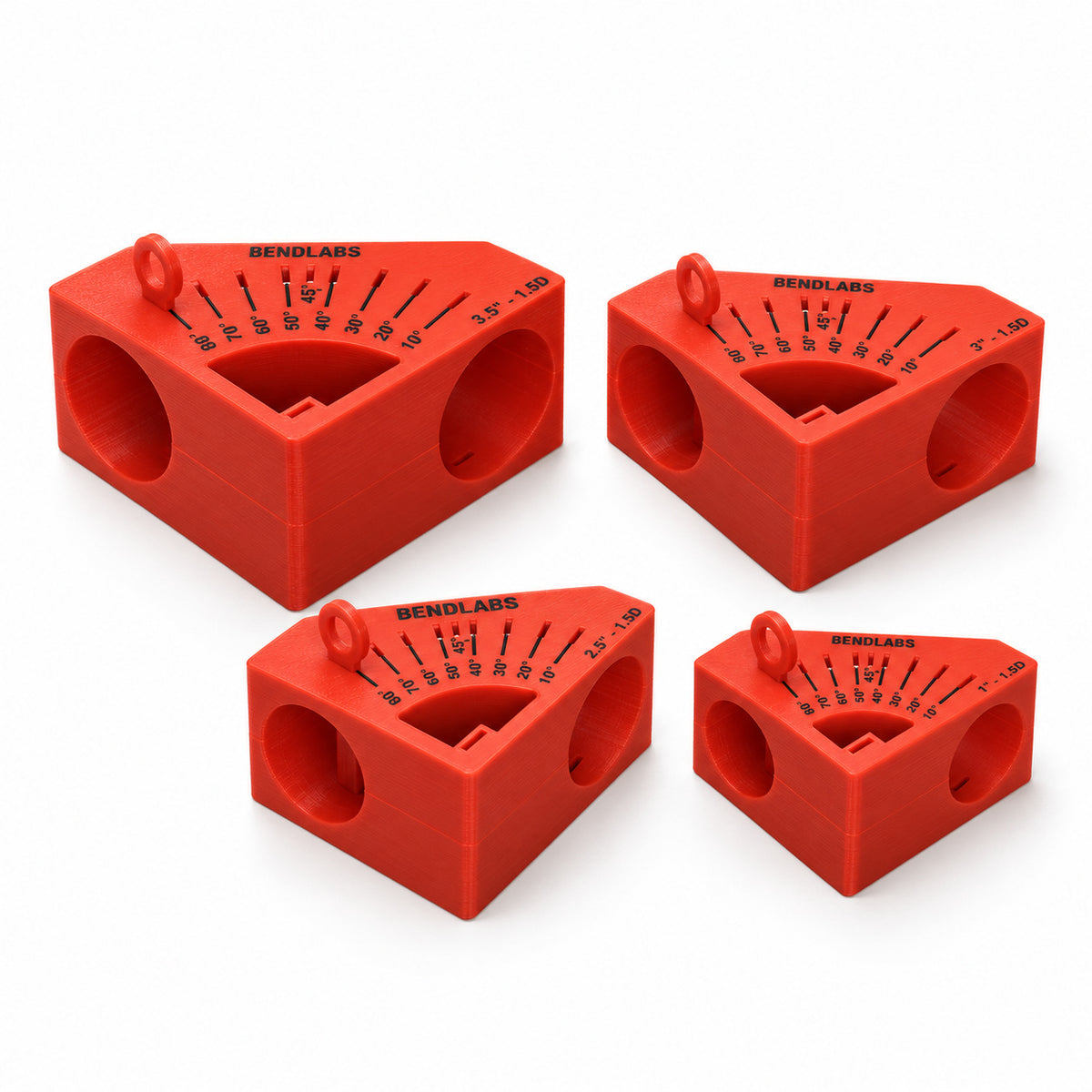X pipe and mitre blocks for 1.5D bends in four tube sizes