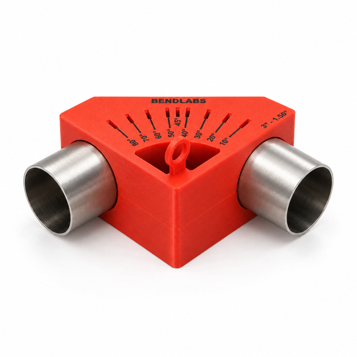 Mandrel bend with straight legs held in the X pipe and mitre block
