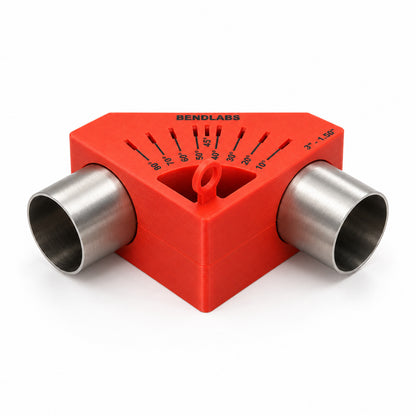 Mandrel bend with straight legs held in the X pipe and mitre block