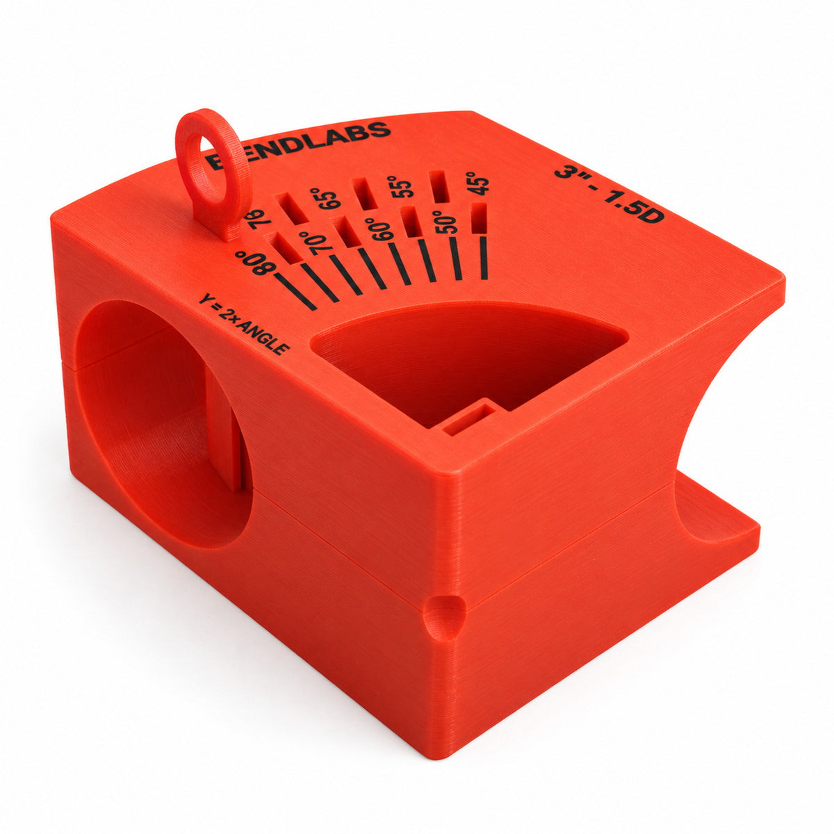 Y merge cutting block for 3 inch 1.5D bends
