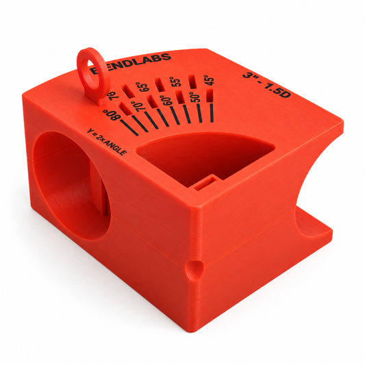 Y merge cutting block for 3 inch 1.5D bends